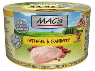 MACs 200g Dose Geflügel, Rind + Cranberry