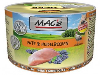 MACs 200g Dose Pute, Rind + Heidelbeeren