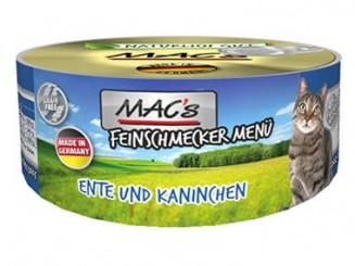 MACs Feinschmecker Menü 100g+80g Dose Ente, Kaninchen