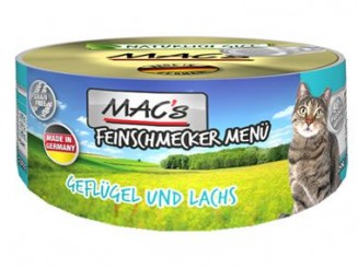 MACs Feinschmecker Menü 100g+80g Dose Geflügel, Lachs