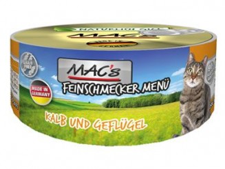 MACs Feinschmecker Menü 100g+80g Dose Kalb, Geflügel
