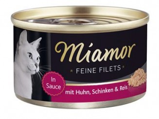 Miamor Feine Filets 100g Dose Huhn + Schinken