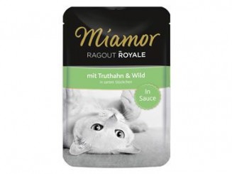 Miamor Ragout Royale Sauce 100g Frischebeutel Truthahn + Wild