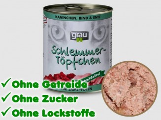Grau Schlemmertöpfchen 800g Dose Pute + Lamm