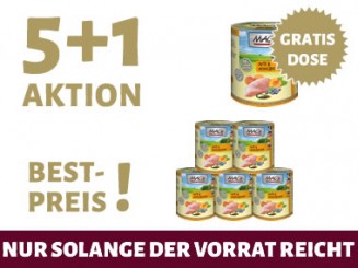 AKTION: MACs 800g Dosen 5+1 Lachs + Hühnchen