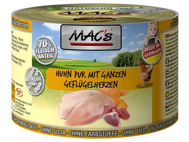 MACs 200g Dose Huhn mit ganzen Geflügelherzen