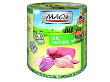 MACs 800g Dose Ente, Kaninchen + Rind