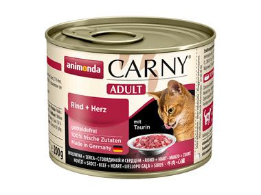 Animonda Carny Adult 200g Dose Rind + Herz