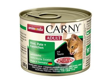 Animonda Carny Adult 200g Dose Rind, Pute + Kaninchen