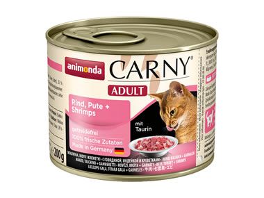 Animonda Carny Adult 200g Dose Rind, Pute + Shrimps