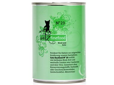 Catz Finefood 400g Dose No.23 Rind + Ente 