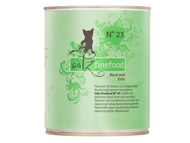 Catz Finefood 800g Dose No.23 Rind + Ente 