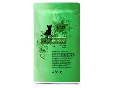 Catz Finefood 85g Frischebeutel No.23 Rind + Ente 