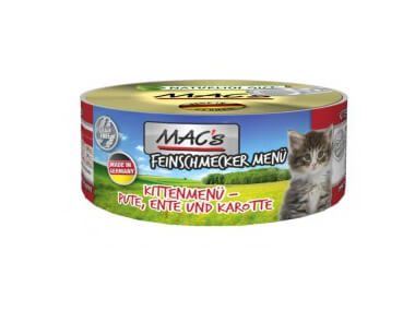MACs Feinschmecker Menü 100g+80g Dose für Kitten 
