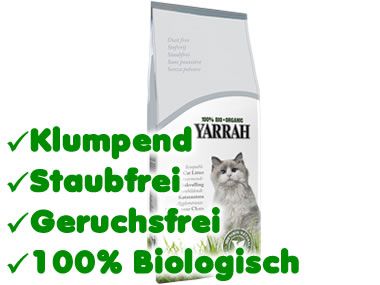 Yarrah Bio Katzenstreu: Klumpstreu 7Kg auf Ton-Basis 