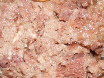 Das Fleisch in der 400g Dose von Bozita